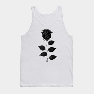 black and white rose Tank Top